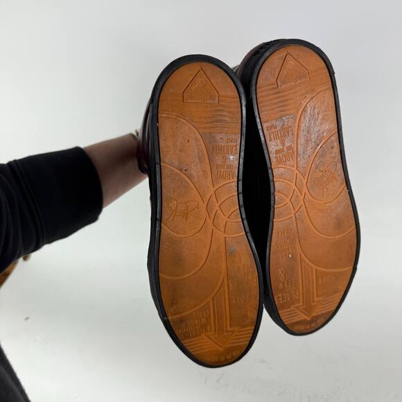 John Fluevog Run Wild Boots Men's 9 Burgundy Leather Lace Up Ankle Outdoor - Picture 8 of 10